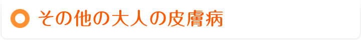その他の大人の皮膚病